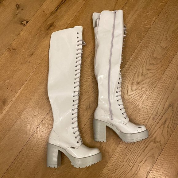 ROC Boots Shoes Dolls Kill Roc Boots Lace Up Platform Boots In